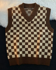 Panelled Plaid Sweater Vests 🧥