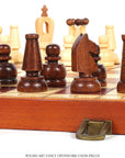 Exquisite Folding Wooden Chess Set