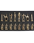 Large Metal Antique Egyptian Chess Pieces