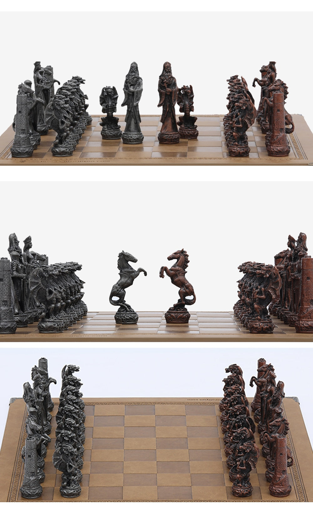 Dragon Soldier Luxury Metal Chess Set