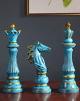 Gold-Toned Chess King & Horse Resin Ornaments