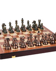 Bronze Elegance Folding Chess Set