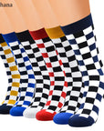 Black and White Square Patterned Socks