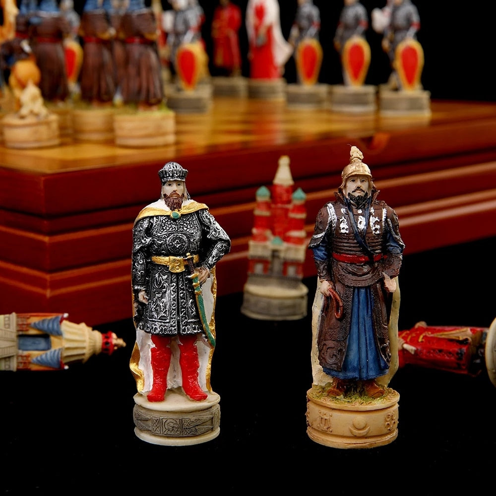 Medieval Luxury  Hand-painted Resin Chess Character