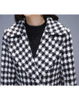 Elegant Plaid Woolen Winter Coat