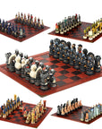 Horror Theme Hand-Painted Chess Set