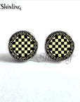 Checkerboard Stud Earrings