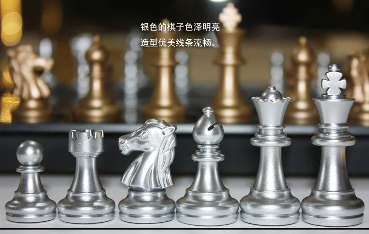 International Chess Set with Folding Chessboard 🧑‍🎓