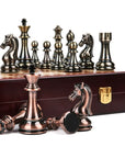 Bronze Elegance Folding Chess Set