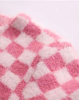 Korean Plaid Knit Crop Cardigan