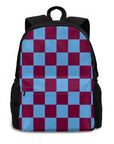 Claret and Blue Checkered Backpack 👜