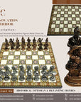 Historical Ottoman &amp; Byzantine Figures Metal Chess Set