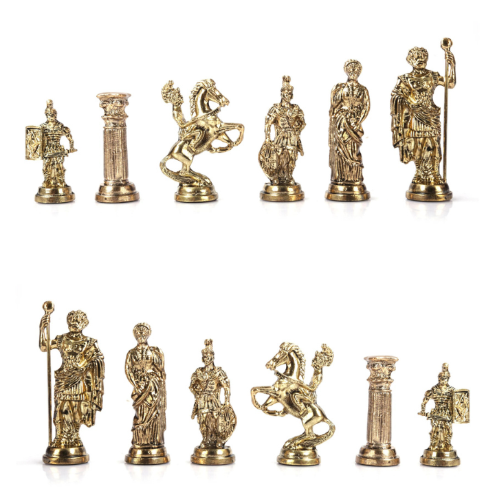 Historical Rome Handmade Metal Chess Pieces ♟️✨