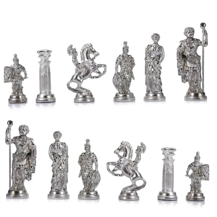 Historical Rome Handmade Metal Chess Pieces ♟️✨