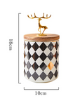 European Golden Deer Ceramic Candy Jar 🦌