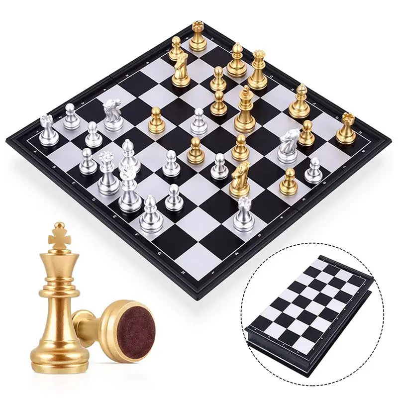 Medieval Chess Set with Magnetic Board 🧲