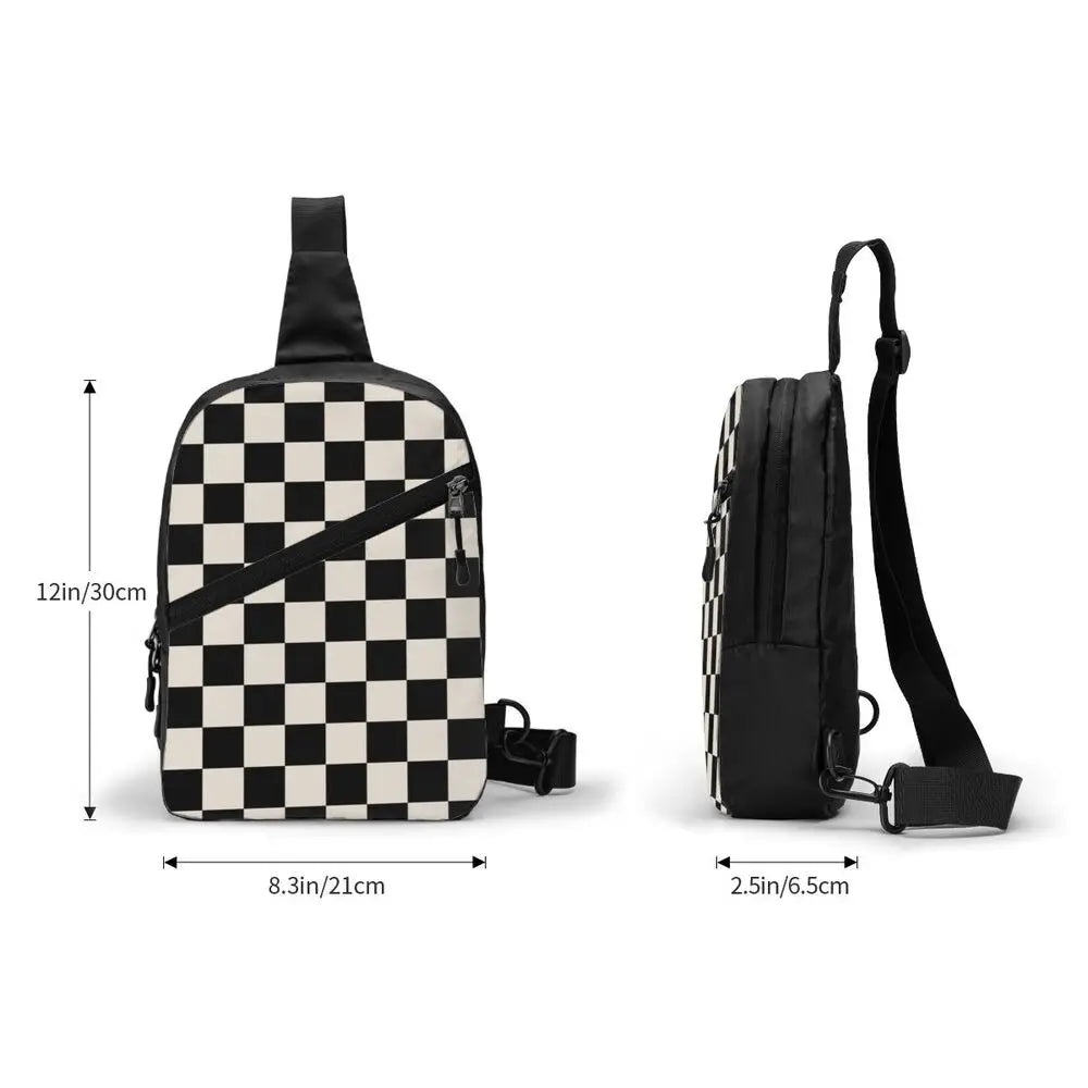 Custom Chess Sling Crossbody Backpack 👜