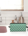 Black And White Checkerboard Pattern Toiletry Bag 💼