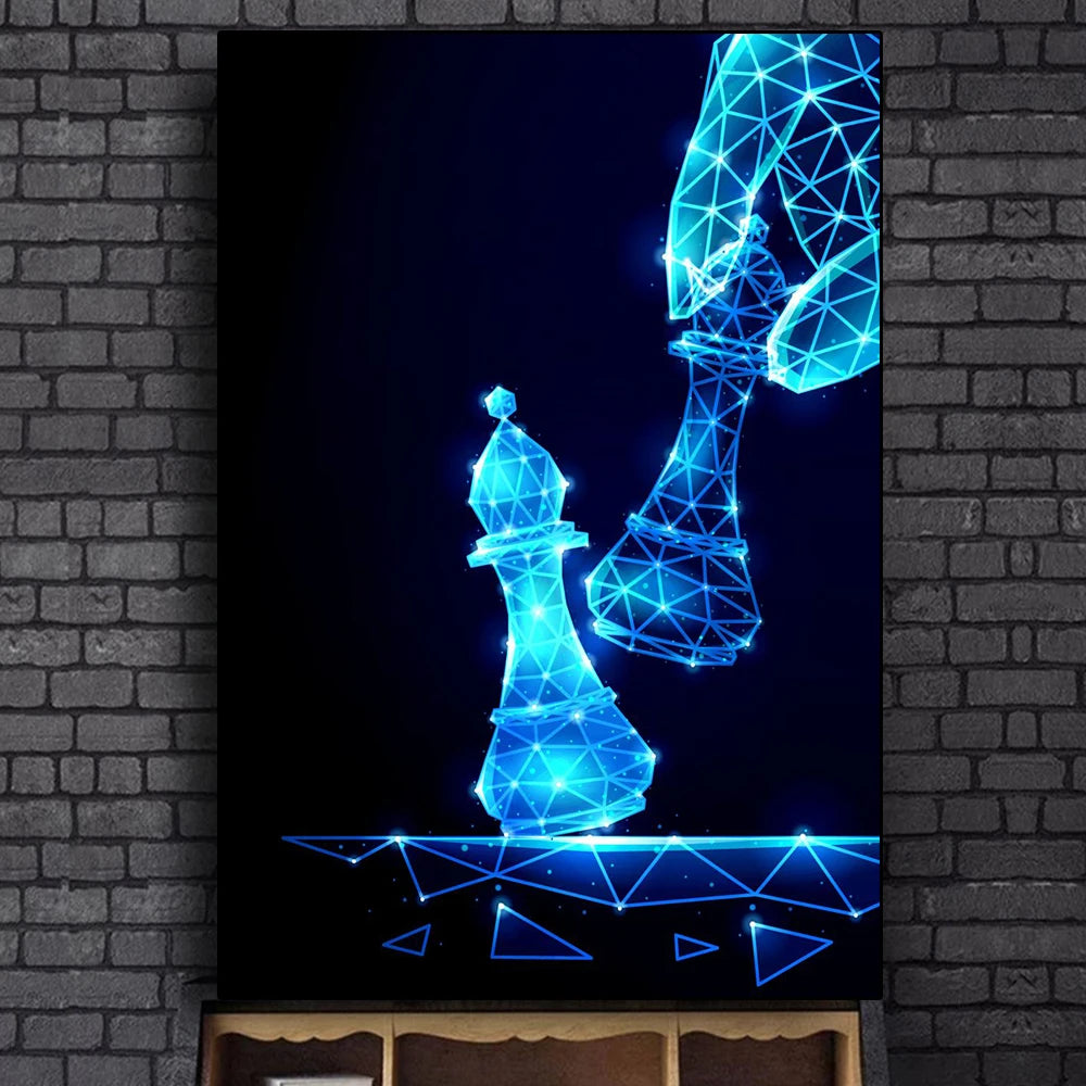 Futuristic Neon Chess