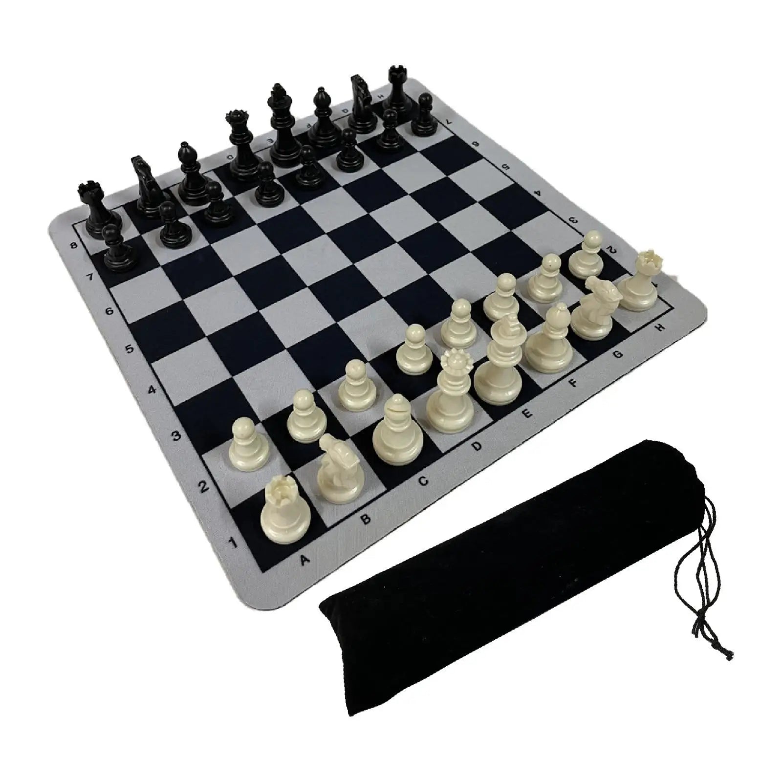 Portable International Chess Set with Foldable Chessboard 🧳