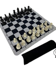 Portable International Chess Set with Foldable Chessboard 🧳