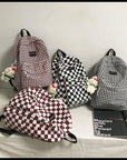 Harajuku Multi-Functional Checkered Backpack 👜