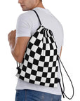 Custom Chess Drawstring Backpack 👜