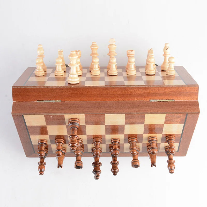 30CM Wooden Folding Chess Set 🏆