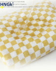 Luxurious Checkerboard Plaid Cotton Towel