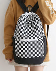 New Girl Cute Plaid Canvas Travel Backpack 👜