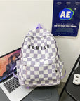 Fashion Plaid Women & Men Backpack 👜