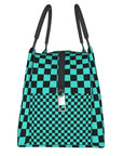 Black and Turquoise Checkerboard 🎒