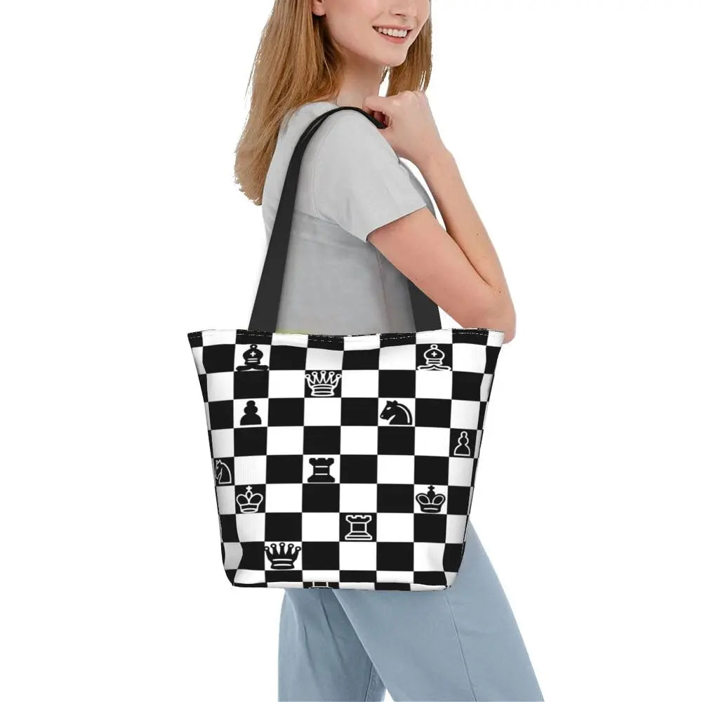 Chess Casual Shoulder Tote Shopping Bag 👜