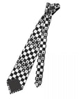 Chessboard Skinny Polyester Necktie