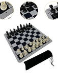 Portable International Chess Set with Foldable Chessboard 🧳