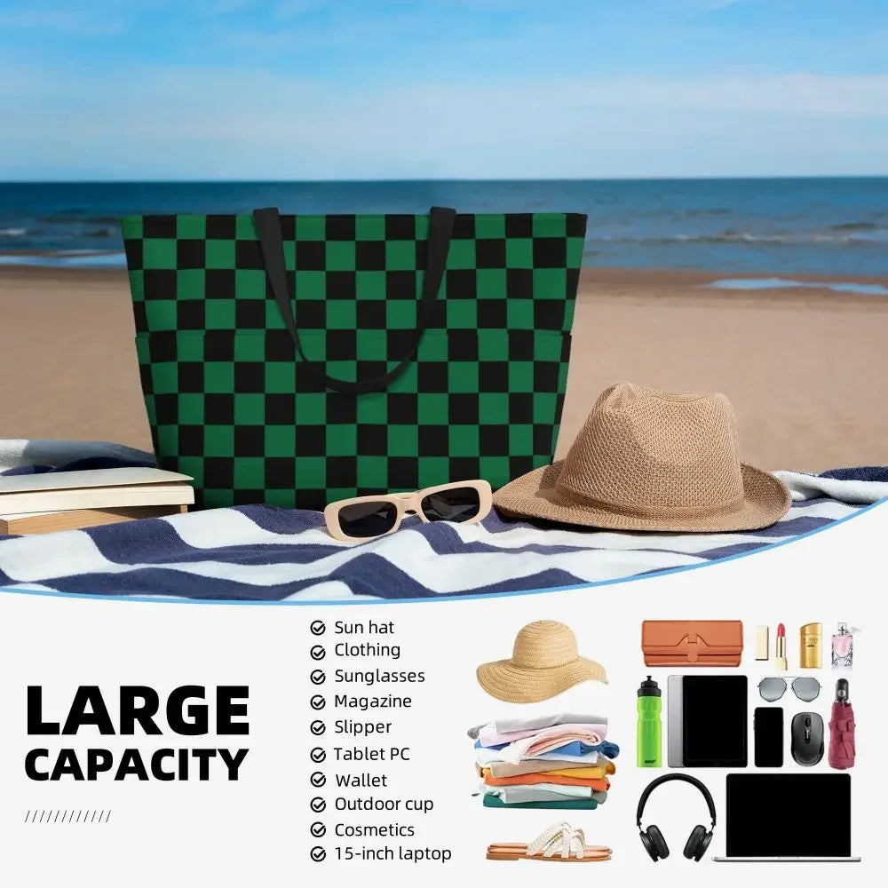 Custom Large Chess Board Game Tote Bag 👜