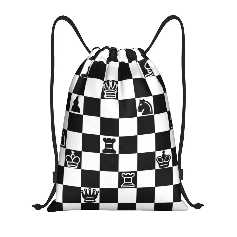 Custom Chess Drawstring Backpack 👜