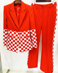 Checkered Color Suit 