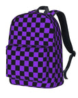 Proton Purple and Black Checkerboard Backpack 👜