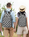 Black and White Checkerboard Backpack 🎒