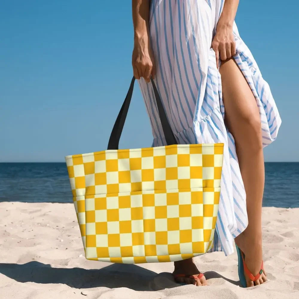 Custom Large Chess Board Game Tote Bag 👜