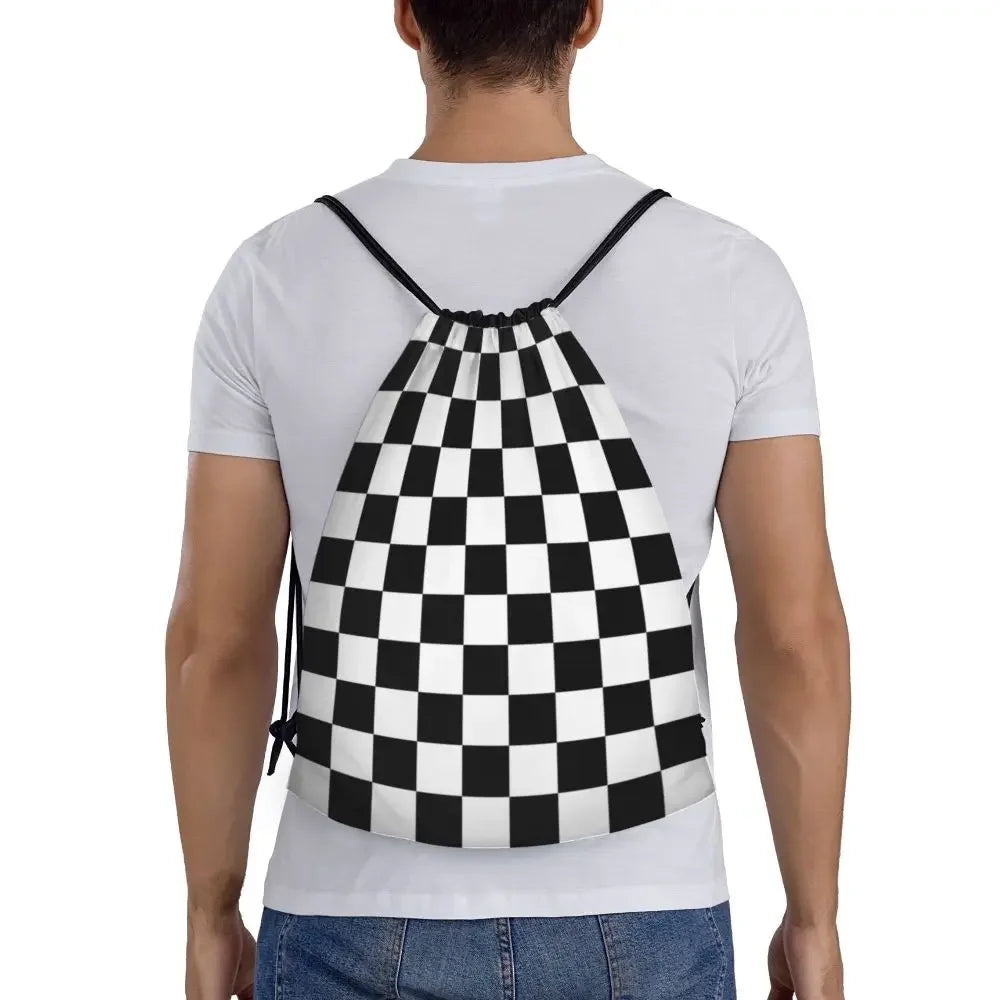 Custom Chess Drawstring Backpack 👜