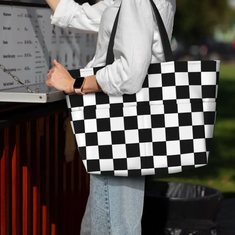 Custom Large Chess Board Game Tote Bag 👜