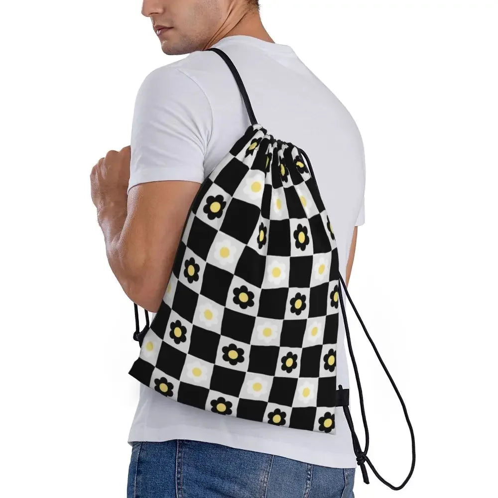 Custom Chess Drawstring Backpack 👜