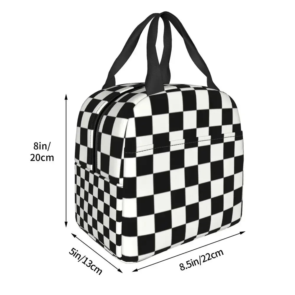 Checkerboard Insulated Lunch Bag 👜