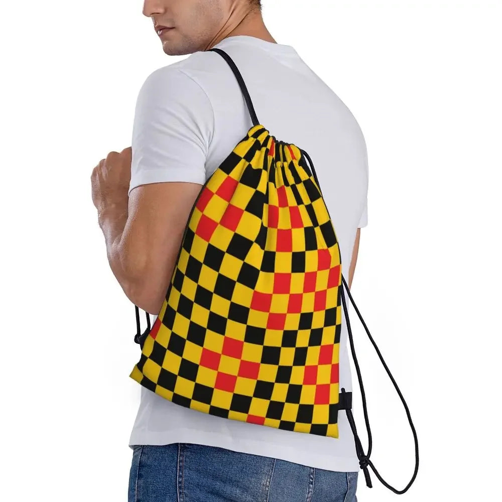 Custom Chess Drawstring Backpack 👜