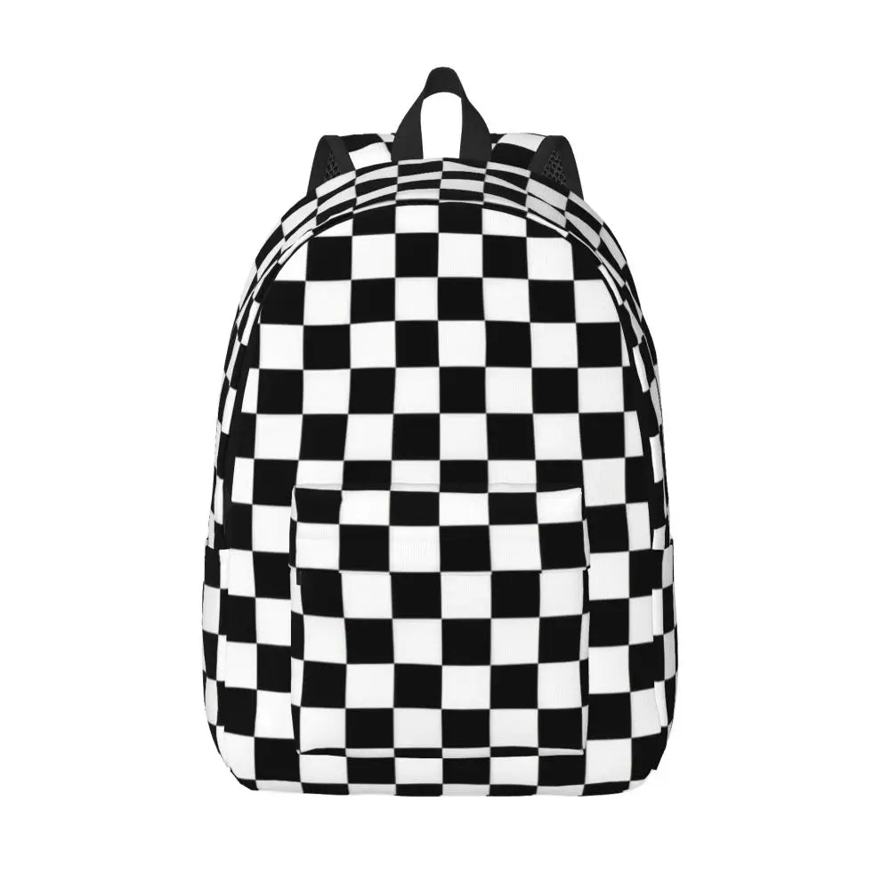 Black and White Checkerboard Backpack 🎒