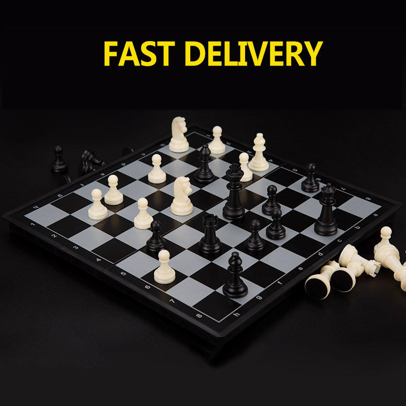 Portable Magnetic Checkers &amp; Chess Set
