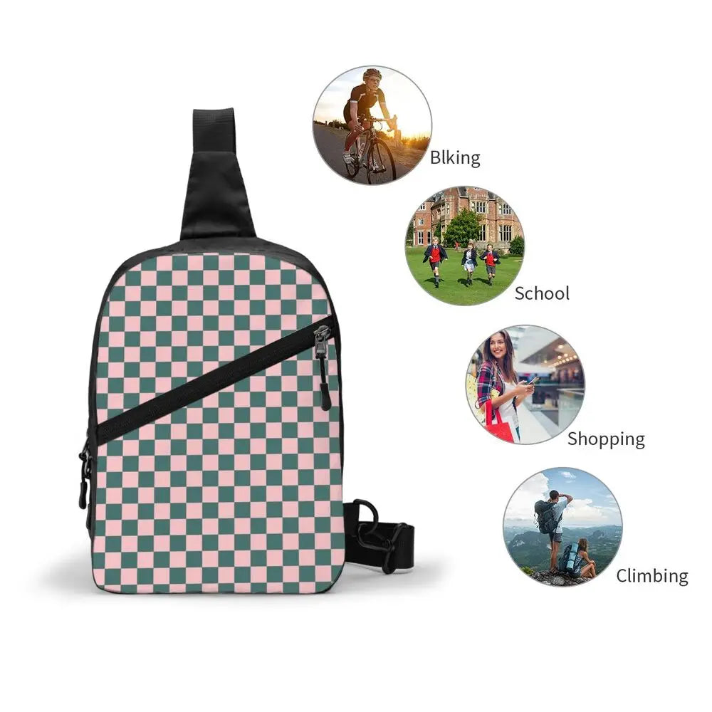 Custom Chess Sling Crossbody Backpack 👜