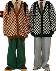 Plaid Couple Outfit Cardigan